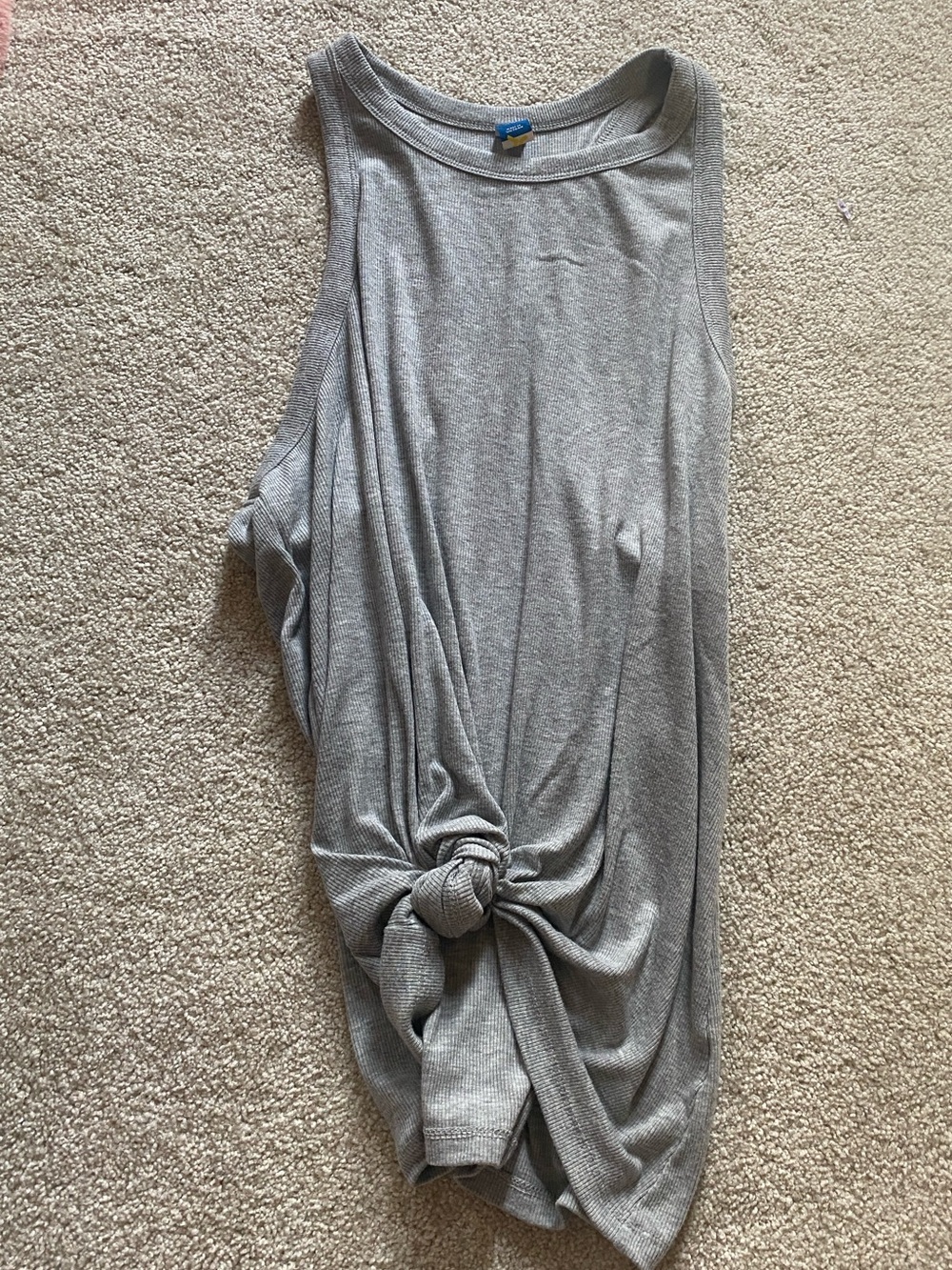 Old Navy Go Dry Gray Activewear Ribbed Tank